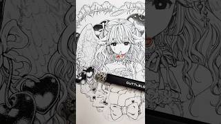 汚すぎて使えない！？点描ペンを本気出試した結果⋯ #art #点描 #manga #cuttlelola