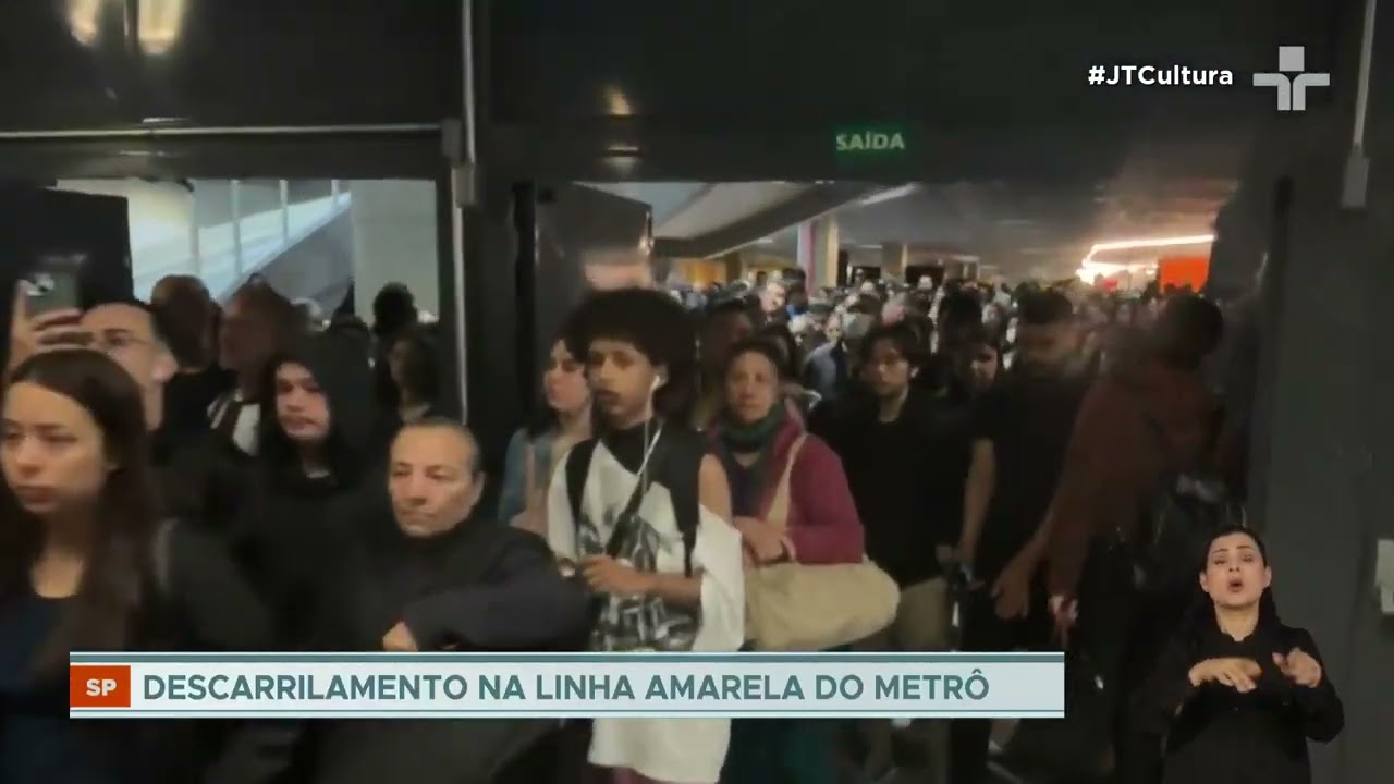 Descarrilamento na Linha 4 Amarela causa caos e segue sem previsão de normalização