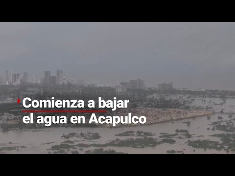 Baja el nivel del agua en Acapulco y los daños que dejó John se vuelven más visibles