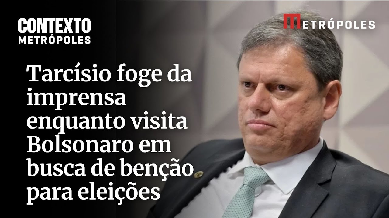 Tarcísio foge da imprensa enquanto visita Bolsonaro em busca de benção para eleições