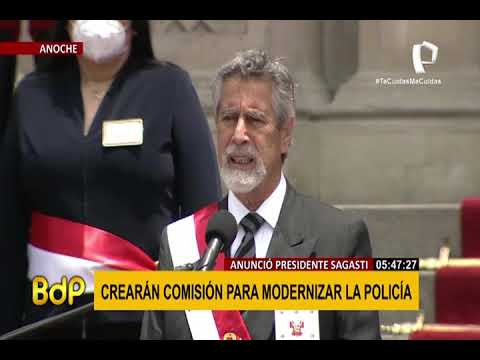 Presidente Sagasti nombra al general César Cervantes como nuevo comandante de la PNP