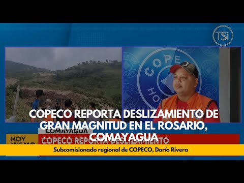 COPECO reporta deslizamiento de gran magnitud en el Rosario, Comayagua