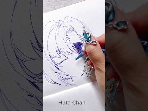 [ASMR] Glass Pen - Drawing Nicole Demara #shorts