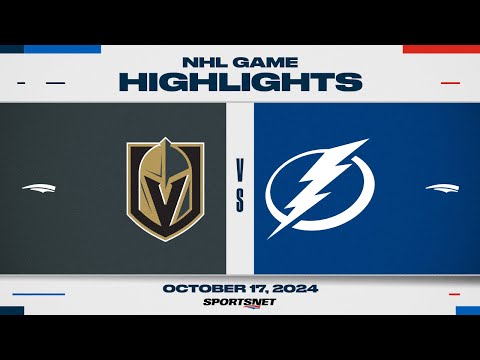 NHL Highlights | Golden Knights vs. Lightning - October 17, 2024