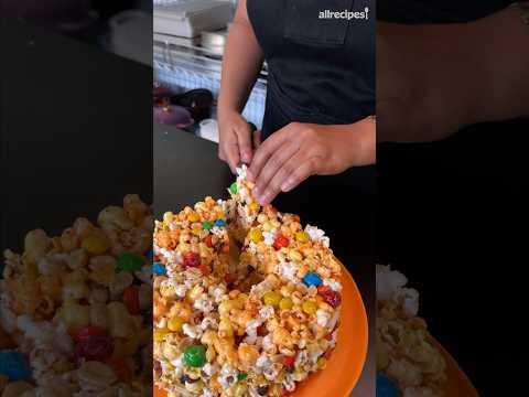 Halloween Candy Popcorn Bundt Cake