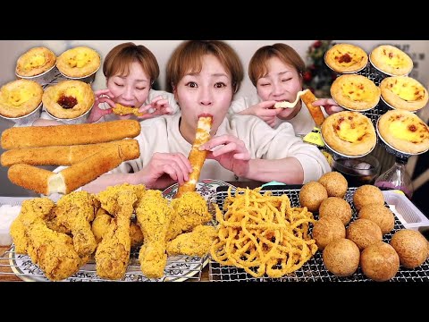 오랜만에 뿌링클과 사이드 파티💛 후식은 KFC 에그타르트 10개! 250127/Mukbang, eating show