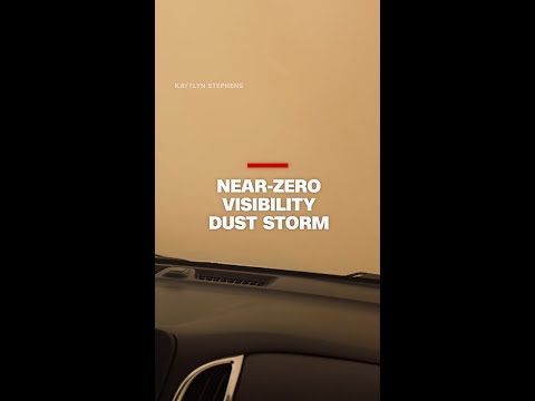 Near-zero visibility dust storm