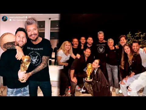 Todos quieren estar con Messi: Marcelo Tinelli y su familia se reunieron con el campeón