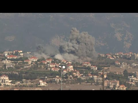 Huge smoke cloud rises above southern Lebanon border area after explosion