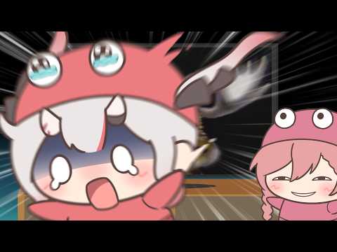 【手描き】鷹と狐のいたずらにビビり散らかす鬼【百鬼あやめ/ホロライブ】