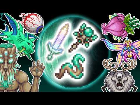 3 Best Summon Weapons At Once vs ALL Bosses (Legendary Mode) - Terraria 1.4.5.5