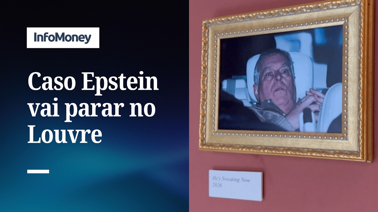 Caso Epstein: Ativistas penduram quadro de ex-príncipe Andrew no Louvre | InfoMoney News