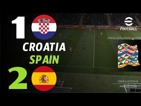 🔴 Croacia vs España en vivo hoy | UEFA Nations League 2026 | En vivo hoy - Simulación eFootball