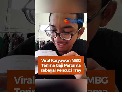 Viral Karyawan MBG Terima Gaji Pertama Sebagai Pencuci Tray