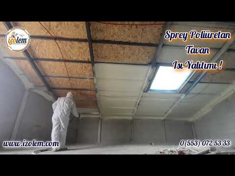 Sprey Poliüretan Osb Tavan Isı Yalıtımı.0(553) 072 53 33.www.izolem.com