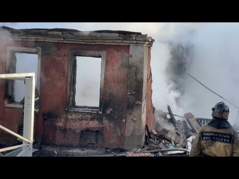 Emergency workers on site near Moscow after Ukrainian drone attack | AFP