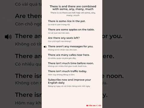 🚀 THERE IS & THERE ARE: Dùng SOME, ANY, MANY, MUCH Chuẩn Nhất! 🌟 Khóa Học Tiếng Anh Cơ Bản