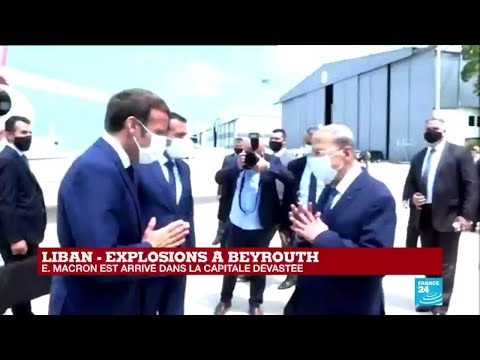Explosions à Beyrouth : Emmanuel Macron est arrivé dans la capitale dévastée