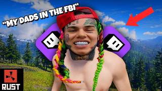 YouTube thumbnail for JKG's video titled 'Trolling SALTY Streamer Until They Went INSANE - Rust Trolling'