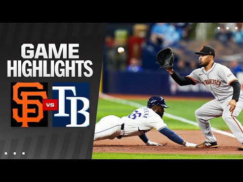 Giants vs. Rays Game Highlights (4/12/24) | MLB Highlights