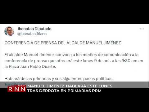Manuel Jiménez romperá el silencio y hablará de su derrota este lunes