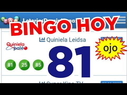 RESULTADOS de HOY...!! ((( 81 ))) BINGO hoy..! Loteria LEIDSA de HOY..! NÚMEROS RECOMENDADO PARA HOY