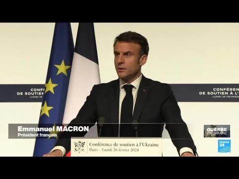 Pour Emmanuel Macron, la question de l'Ukraine s'impose au coeur de la campagne pour les européennes