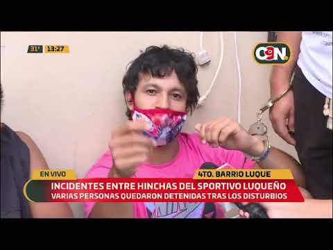 Incidentes entre hinchas del Sportivo Luqueño