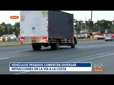 Vehículos pesados continúan cometiendo infracciones en la Vía a la Costa