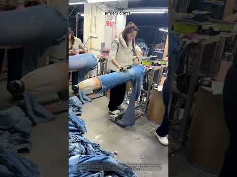 청바지에 빈티지한 멋을 더하는 법: 산업용 샌딩 공정