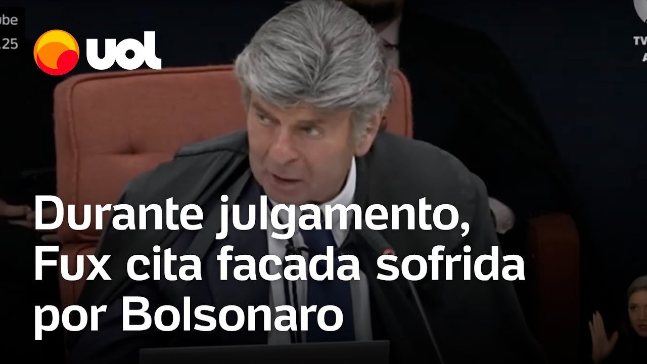Fux cita facada sofrida por Bolsonaro para exemplificar crime consumado
