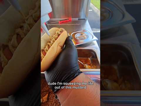 Spicy brown vs. Yellow mustard??? #pov #fyp #food #hotdog #shorts