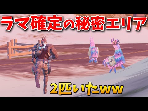 ラマが100%現れる最強エリアを紹介!!【フォートナイト】