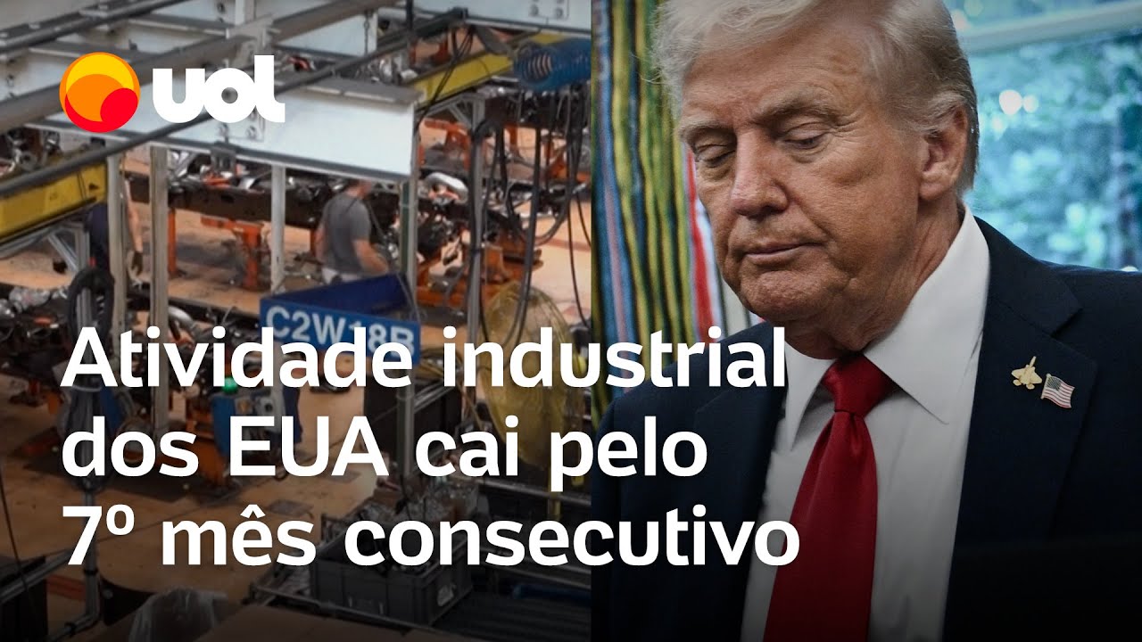 Governo Trump: Atividade industrial dos EUA cai pelo 7º mês consecutivo