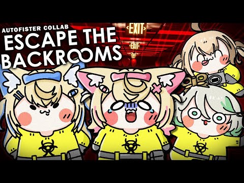 【ESCAPE THE BACKROOMS with CECILIA & GIGI】running away from monsters... and autofister 🐾 【FUWAMOCO】