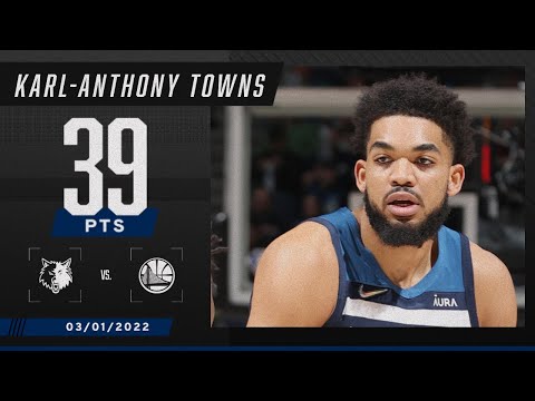 Karl-Anthony Towns with a MONSTER 39 PTS vs. Warriors video clip