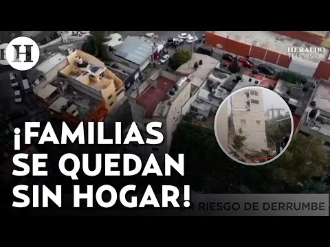 ¡A punto de colapsar! Desalojan edificio por riesgo de derrumbe en Naucalpan