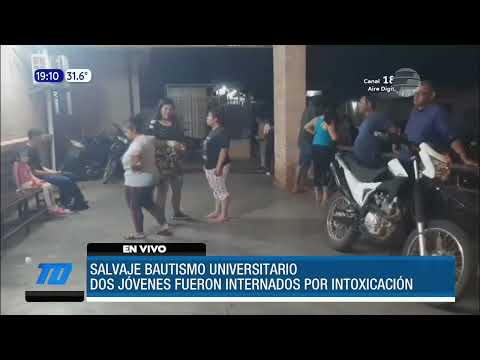 Salvaje bautismo universitario en San Pedro de Ycuamandyyú