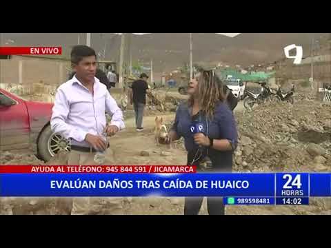 Jicamarca: Municipalidad evalúa los graves daños por huaicos en la zona