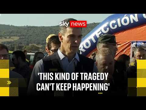 Spanish PM speaks at the scene of deadly train crash
