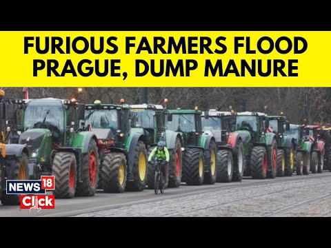 France Framers Protest | Czech Farmers Dump Manure on Prague Streets in Renewed Protests | N18V