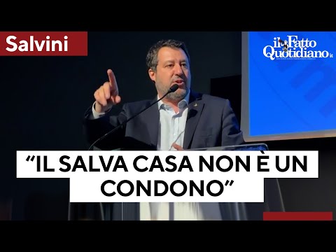 Salvini difende il provvedimento salva-casa: "Non è un condono"