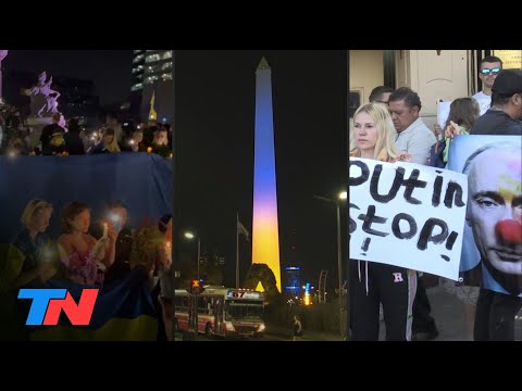 Protestas y ceremonias en Latinoamérica por aniversario de la guerra en Ucrania