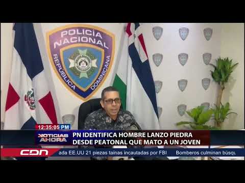 PN identifica hombre que lanzó piedra desde peatonal de Ave  27 de Febrero con Máximo Gómez