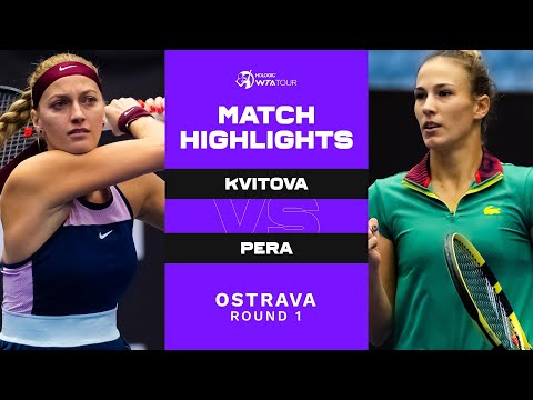Petra Kvitova vs. Bernarda Pera | 2022 Ostrava Round 1 | WTA Match Highlights