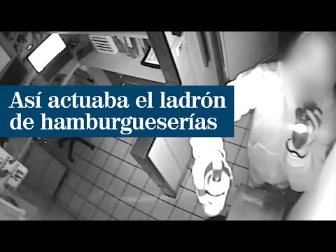 Así actuaba el ladrón de hamburgueserías detenido en Madrid