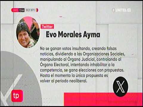 09012024  EVO MORALES RESPONDIÓ A LUIS ARCE  UNITEL