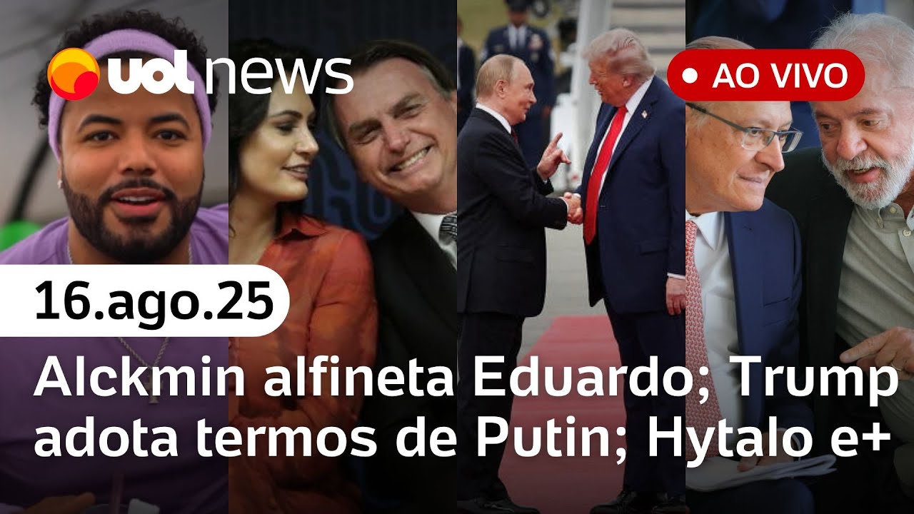Trump adota termos de Putin Alckmin critica Eduardo Bolsonaro Zema pré candidato Hytalo preso e+