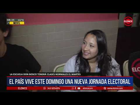 Balotaje 2023: testimonio de votantes y autoridades de mesa en el Colegio Don Bosco