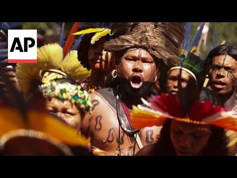 Thousands of Indigenous people gather in Brasilia calling for land demarcation